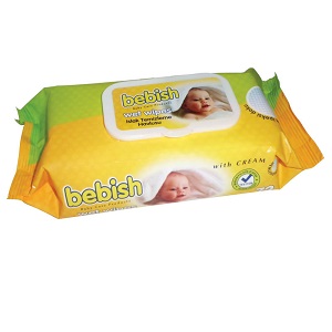 Bebish nedves törlőkendő, 72db/csomag