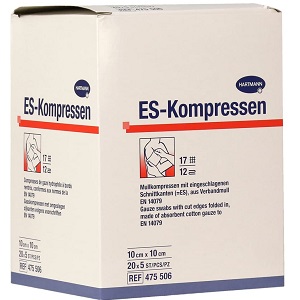 ES-Kompressen, steril, 8 rtg 10x10 cm, 25x2 db