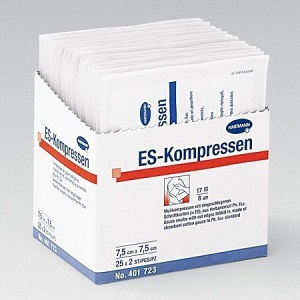ES-Kompressen, nem steril, 8 rtg 10x10 cm, 100 db ES-Kompressen, nem steril, 8 rtg 10x10 cm, 100 db