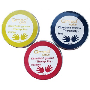 Kézerősítő gyurma, Qmed, erős (kék), 1db Kézerősítő gyurma, Qmed, erős (kék), 1db