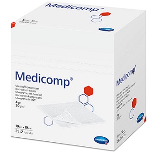 Medicomp, nem steril, 4 rtg 10x10 cm, 100 db